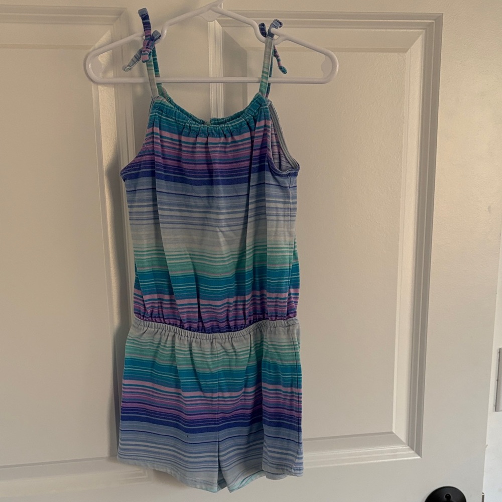 The Children's Place Blue and Purple Striped Romper